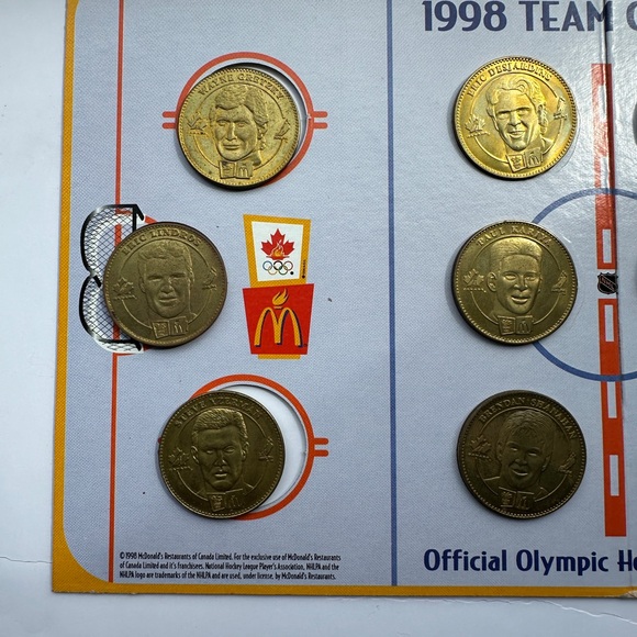 1998 McDonald's Team Canada Official Olympic Hockey Complete 12 Medallion Set - Picture 6 of 7